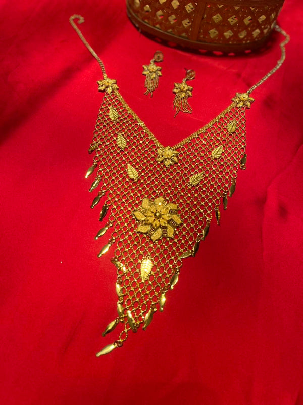 Dubai Viral Necklace Set with Earrings | 2-Year Colour Guarantee