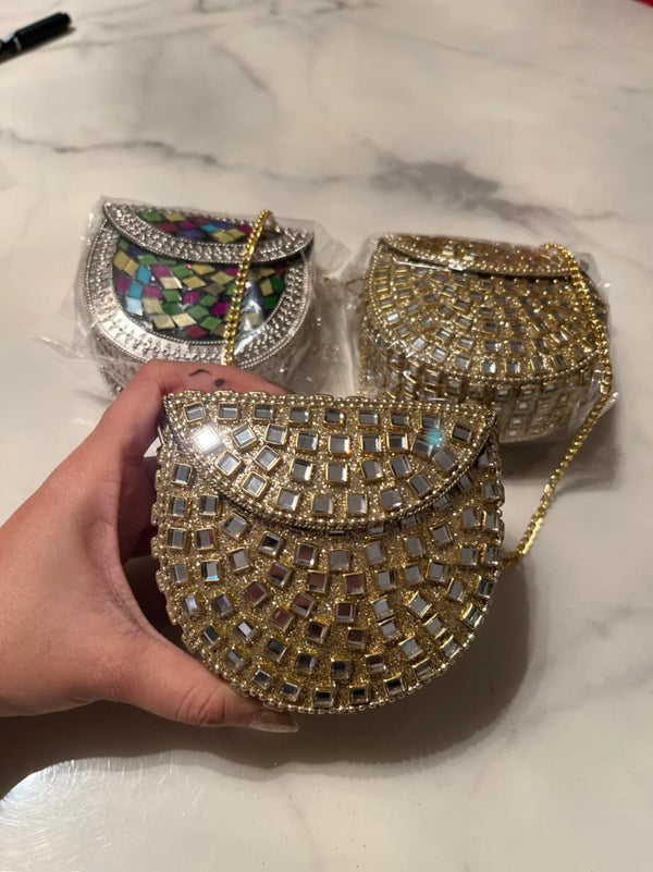 Trendy Mini Bag Collection – Kundan & Metal-Inspired Styles (Limited Stock)