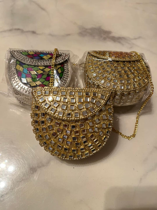 Trendy Mini Bag Collection – Kundan & Metal-Inspired Styles (Limited Stock)