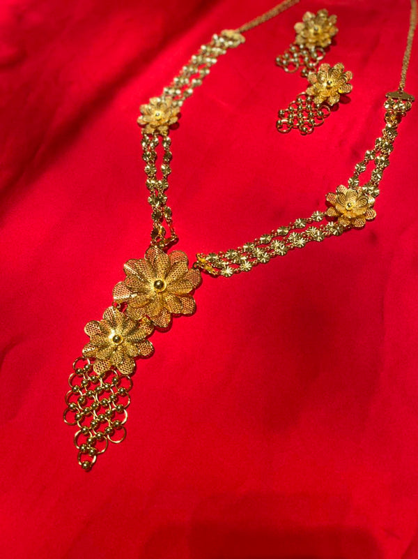 Gorgeous Long Pearl Jhumka Sheeta Set with Matching Earrings | 2 Years Colour Guarantee