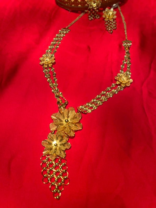 Gorgeous Long Pearl Jhumka Sheeta Set with Matching Earrings | 2 Years Colour Guarantee